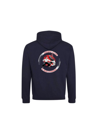 Sweat enfant capuche contrastée | Aïkido Club Saint Jean D'angely