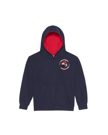Sweat enfant capuche contrastée | Aïkido Club Saint Jean D'angely