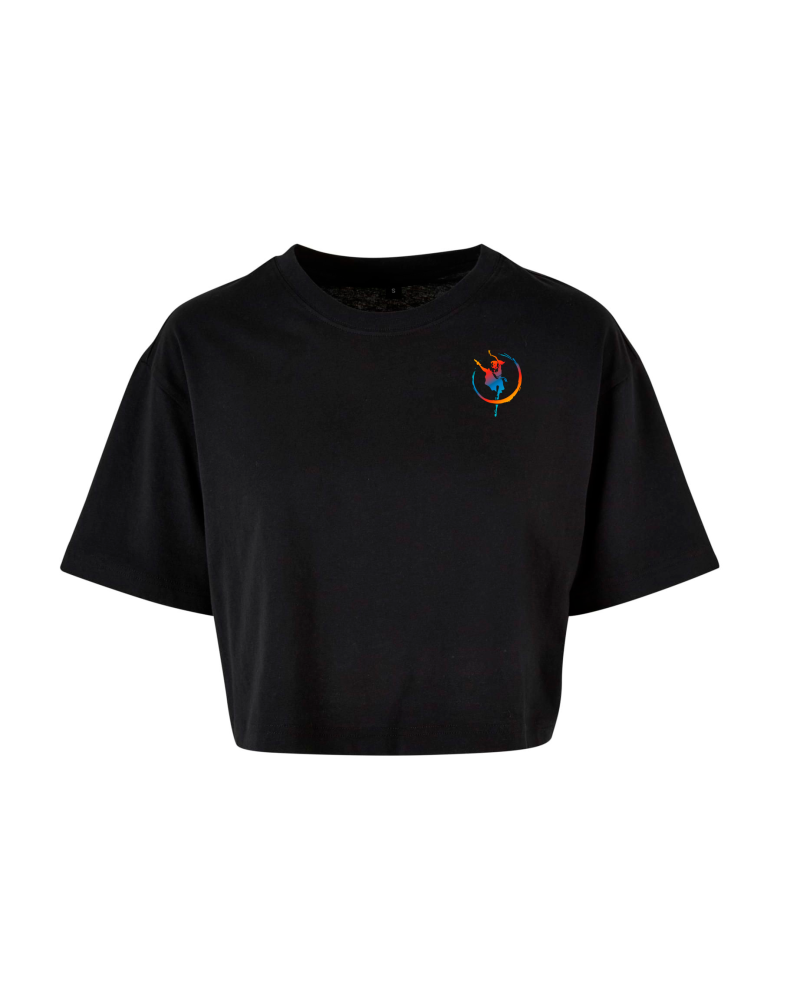 Tee-shirt court oversize femme “Dans’Art” – L’attitude danse en toute liberté 🖤