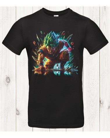 Tee-shirt Dragon Ball “Impact Saiyan” – Quand Goku frappe, c’est stylé 💥