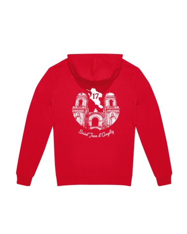 Sweat à capuche “St Jean d’Angély” – Visuel cœur + dos, design Ben