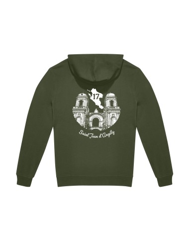 Sweat à capuche “St Jean d’Angély” – Visuel cœur + dos, design Ben