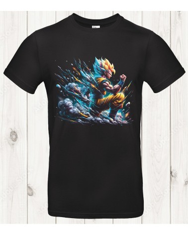 Tee-shirt Dragon Ball “Ascension Saiyan” – En pleine montée de puissance 💨⚡
