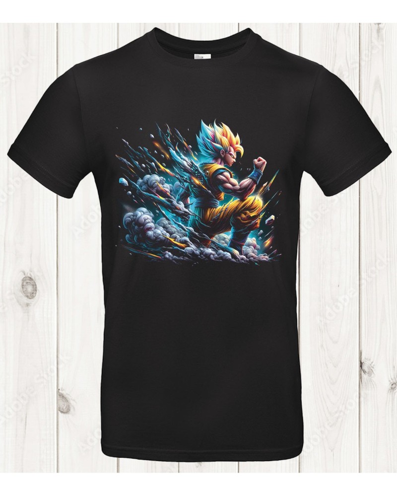 Tee-shirt Dragon Ball “Ascension Saiyan” – En pleine montée de puissance 💨⚡