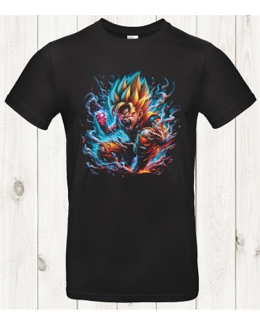 Tee-shirt Dragon Ball “Saiyan Wrath” – Quand la fureur devient une arme 💢⚡