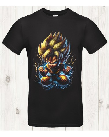 Tee-shirt Dragon Ball “Mini Saiyan” – Petit format, grosse puissance ⚡👊