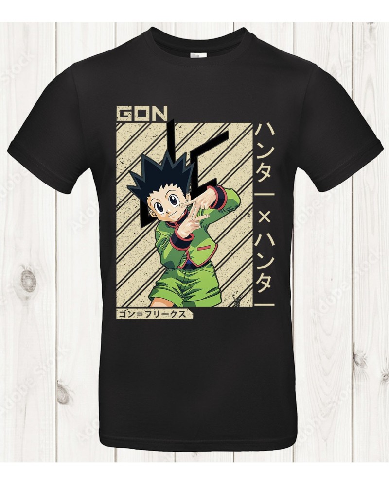 T-shirt Gon Freecss – Style Vintage Manga & Énergie Positive
