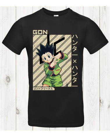 T-shirt Gon Freecss – Style Vintage Manga & Énergie Positive