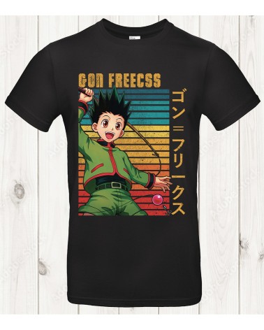 T-shirt Gon Freecss – Vintage Sunset & Esprit d’Aventure