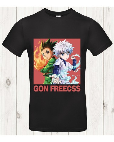 T-shirt Gon & Killua – Duo Minimaliste & Énergie Shōnen