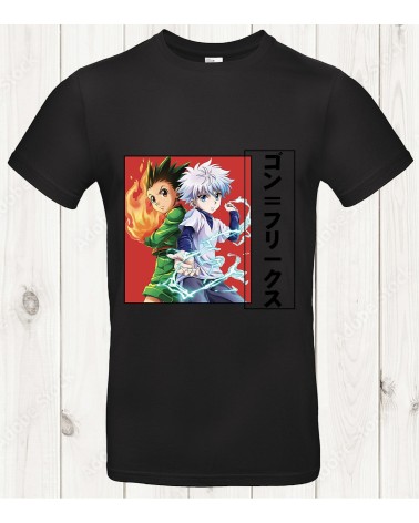 T-shirt Gon & Killua – Duo Élémentaire & Style Manga Japonais