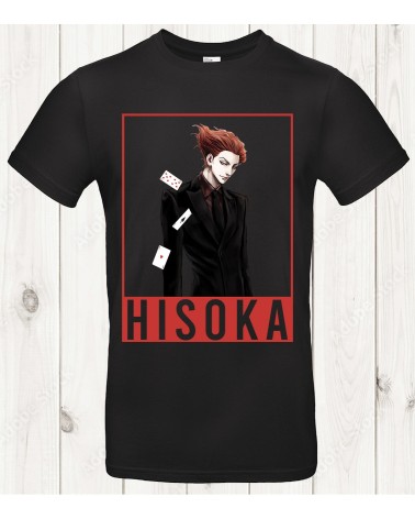 T-shirt Hisoka – Élégance Sombre & Aura de Magicien Rouge